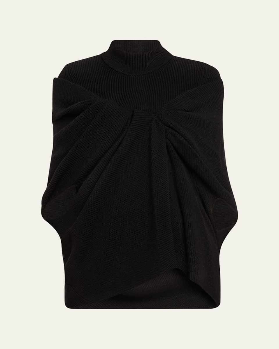 The Cosette Turtleneck Draped Sweater